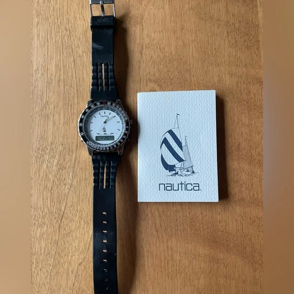 Rare Nautica Analog Alarm Chronograph Timepiece - Picture 5 of 5
